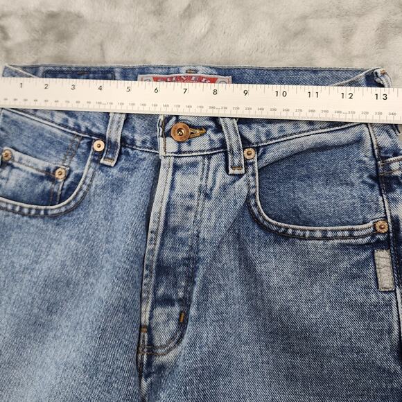 NEW Vintage 90s Silver Jeans Womens 26/32 Blue High Rise Straight Leg Button Fly - Picture 14 of 16